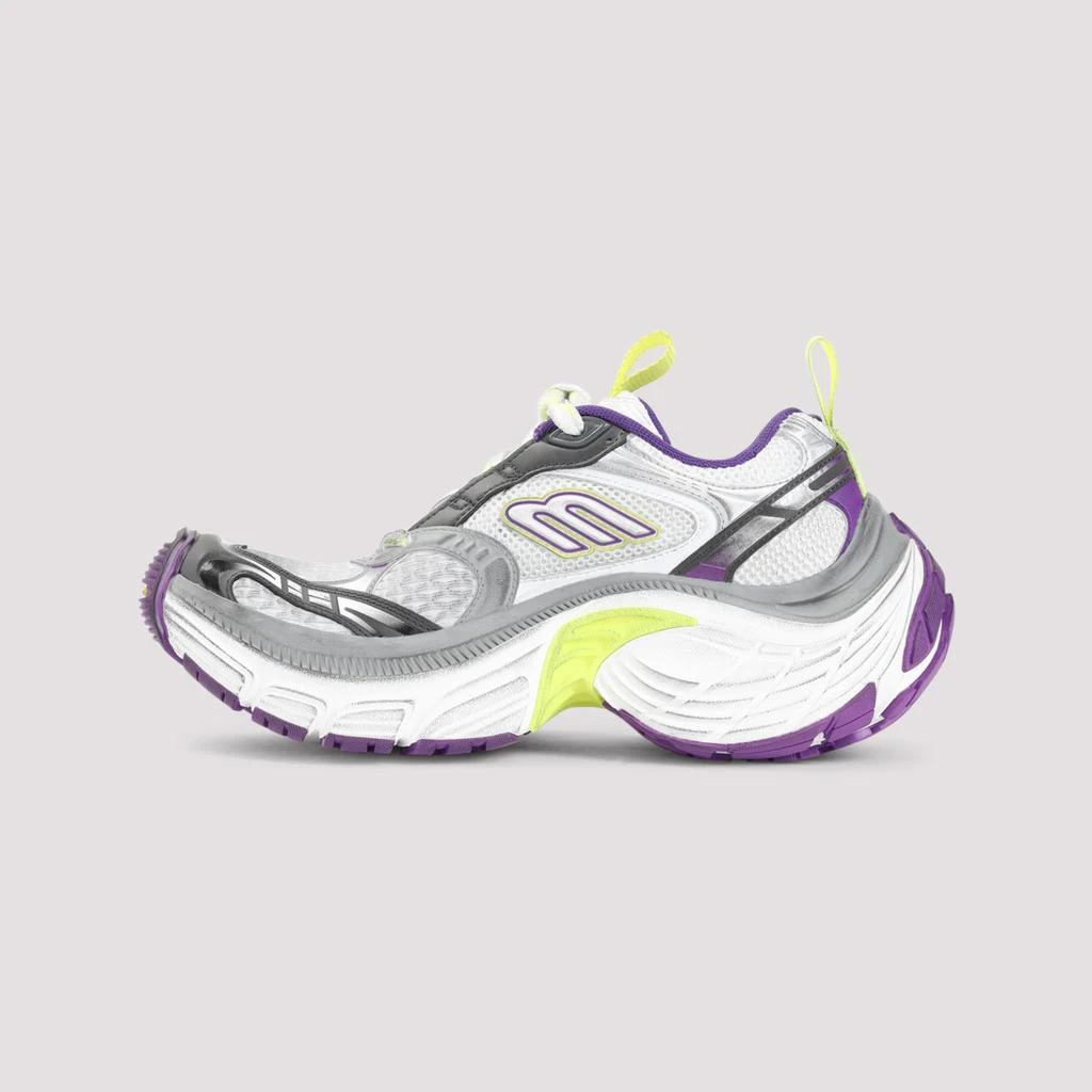 商品Balenciaga|6Xl White Grey And Purple Polyurethane Sneakers,价格¥8132,第3张图片详细描述