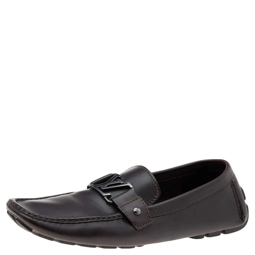 商品[二手商品] Louis Vuitton|Louis Vuitton Dark Brown Monte Carlo Loafers Size 44.5,价格¥3387,第1张图片