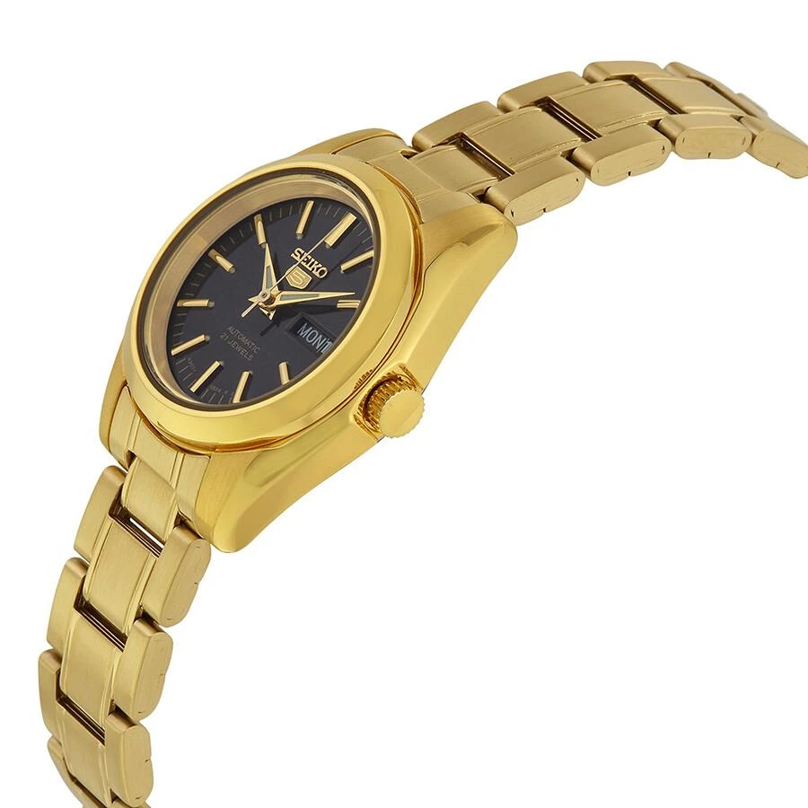 商品Seiko|5 Automatic Black Dial Gold-tone Ladies Watch SYMK22,价格¥951,第2张图片详细描述