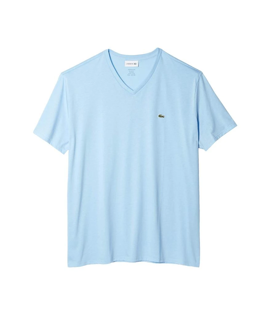 商品Lacoste|Short Sleeve Pima Jersey V-Neck T-Shirt,价格¥241,第1张图片