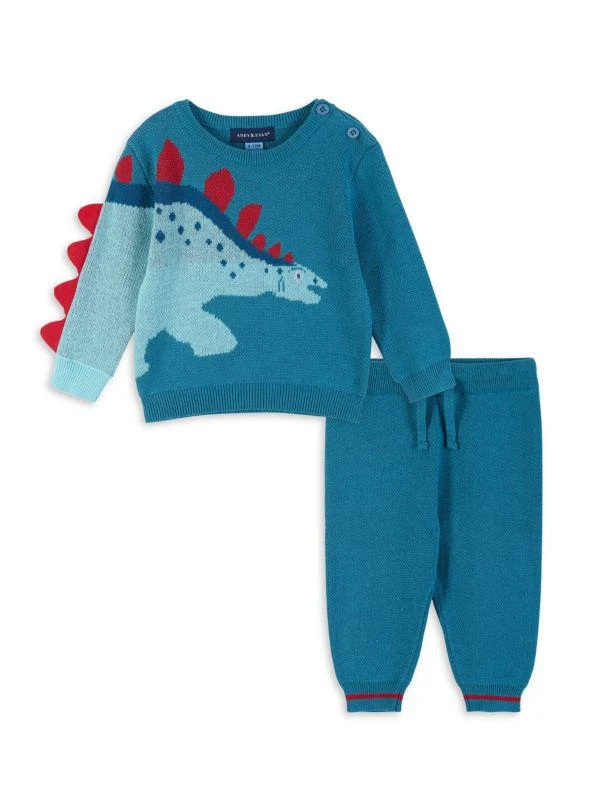 商品Andy & Evan|Baby Boy's 2 Piece Dinosaur Knit Set,价格¥159,第1张图片