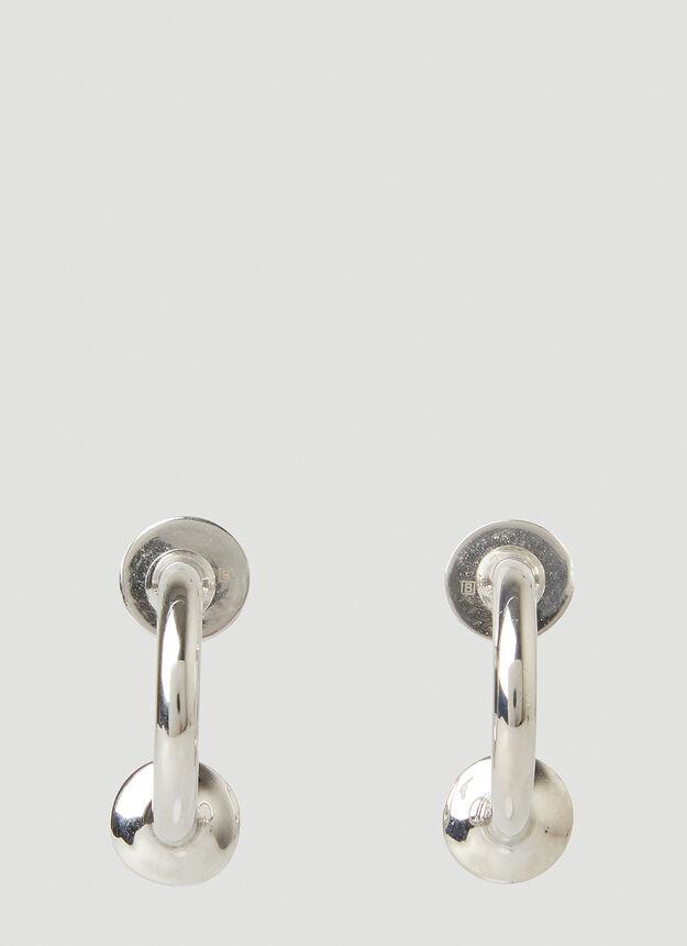Logo Engraved Earrings in Silver商品第1张图片规格展示