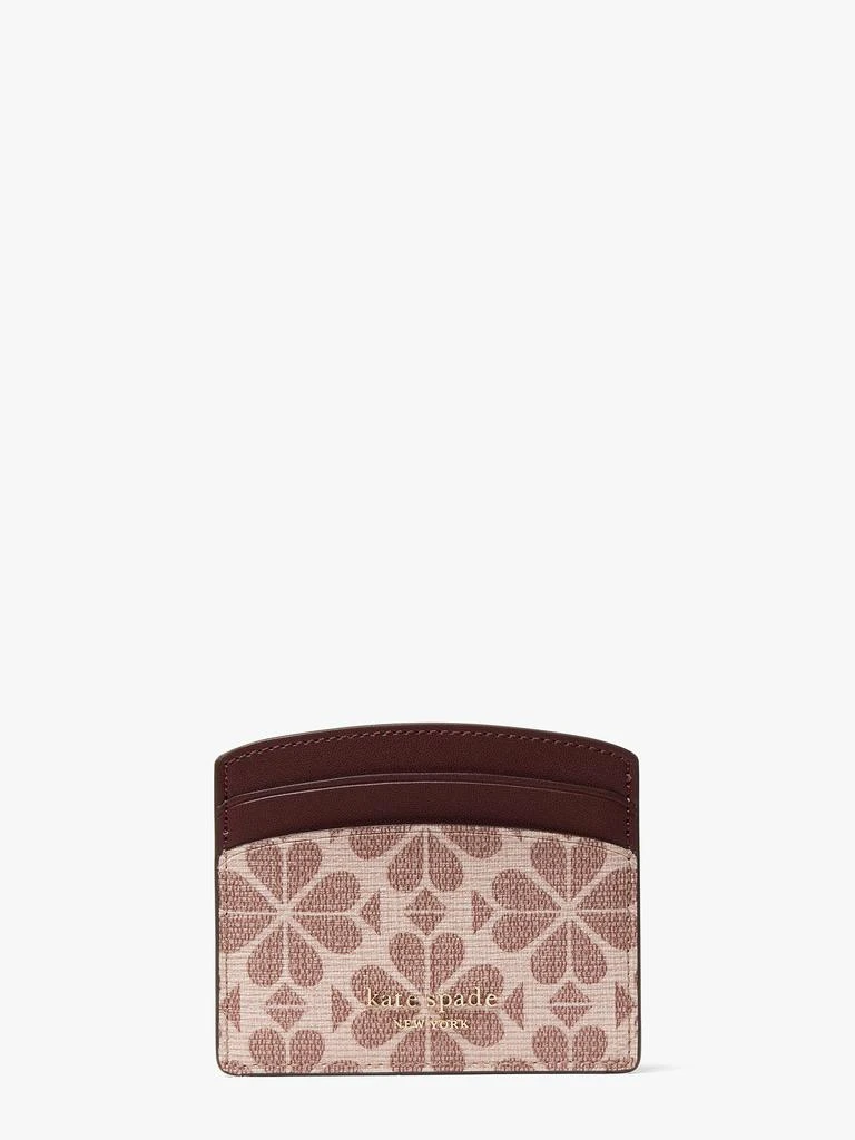 商品Kate Spade|spade flower coated canvas cardholder,价格¥108,第1张图片