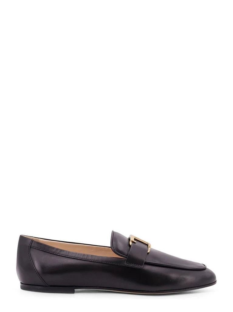 商品Tod's|Tod'S Black Leather T-Logo Loafers in Black,价格¥2807,第1张图片