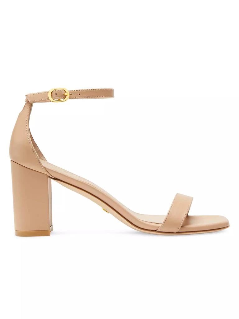 商品Stuart Weitzman|Nudistcurve 75MM Leather Block-Heel Sandals,价格¥2491,第1张图片