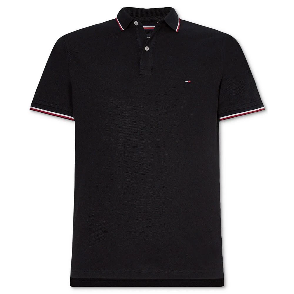 商品Tommy Hilfiger|Men's Tipped Slim Fit Short Sleeve Polo Shirt,价格¥241,第1张图片