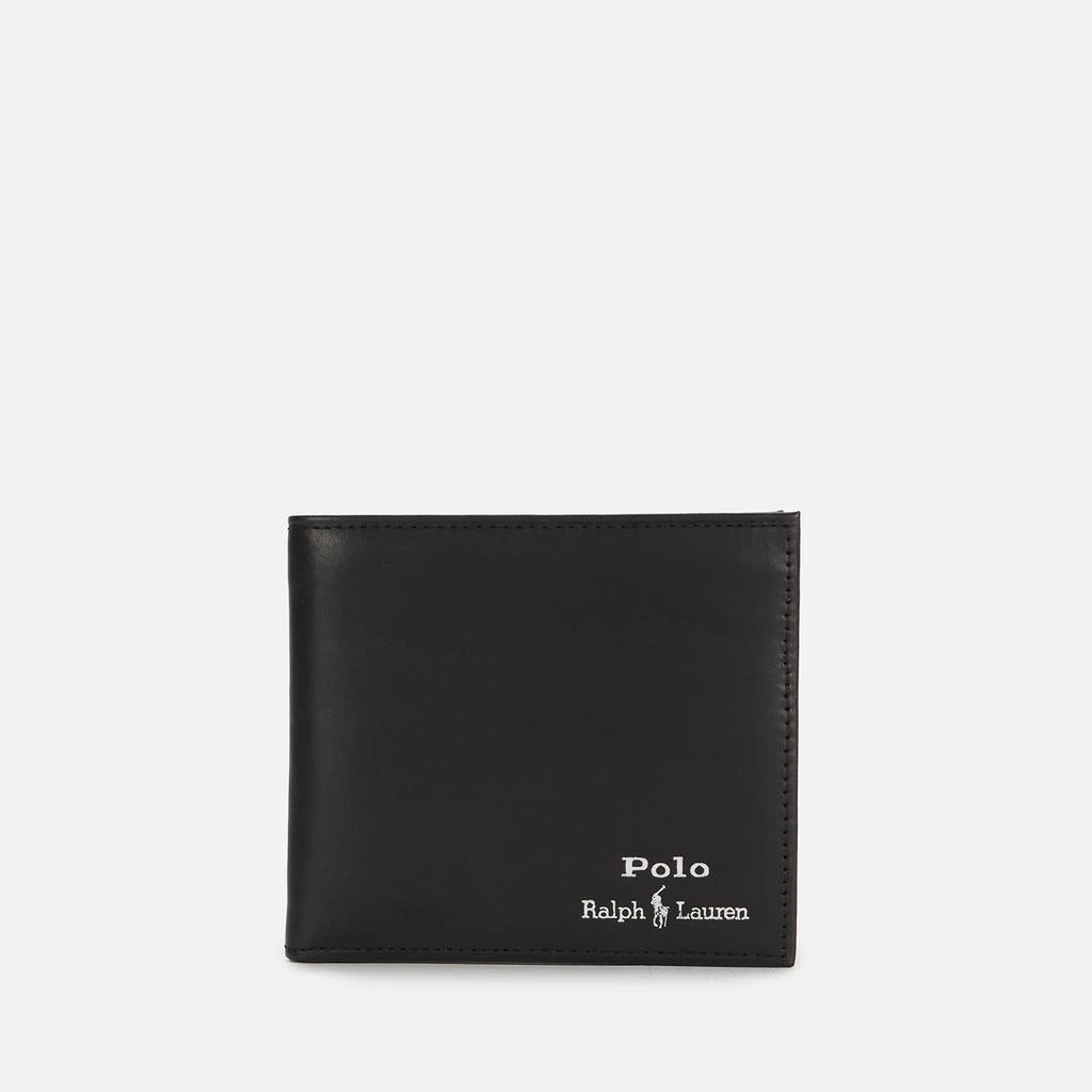 商品Ralph Lauren|Polo Ralph Lauren Men's Smooth Leather Gold Foil Wallet - Black,价格¥542,第1张图片