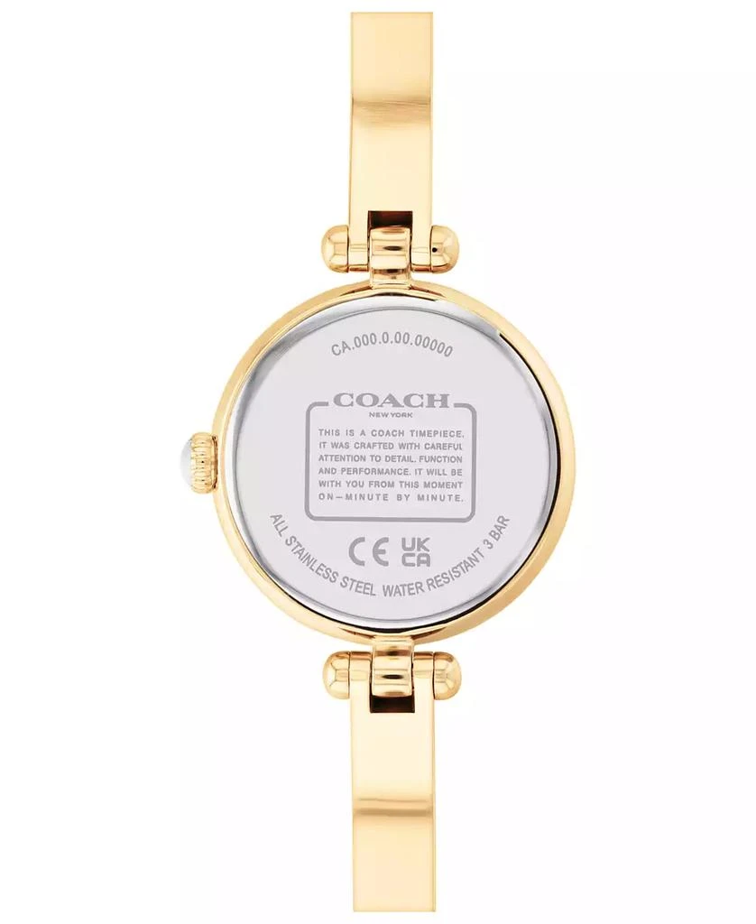 商品Coach|Women's Cary Gold-tone Bangle Bracelet Watch,价格¥2043,第2张图片详细描述