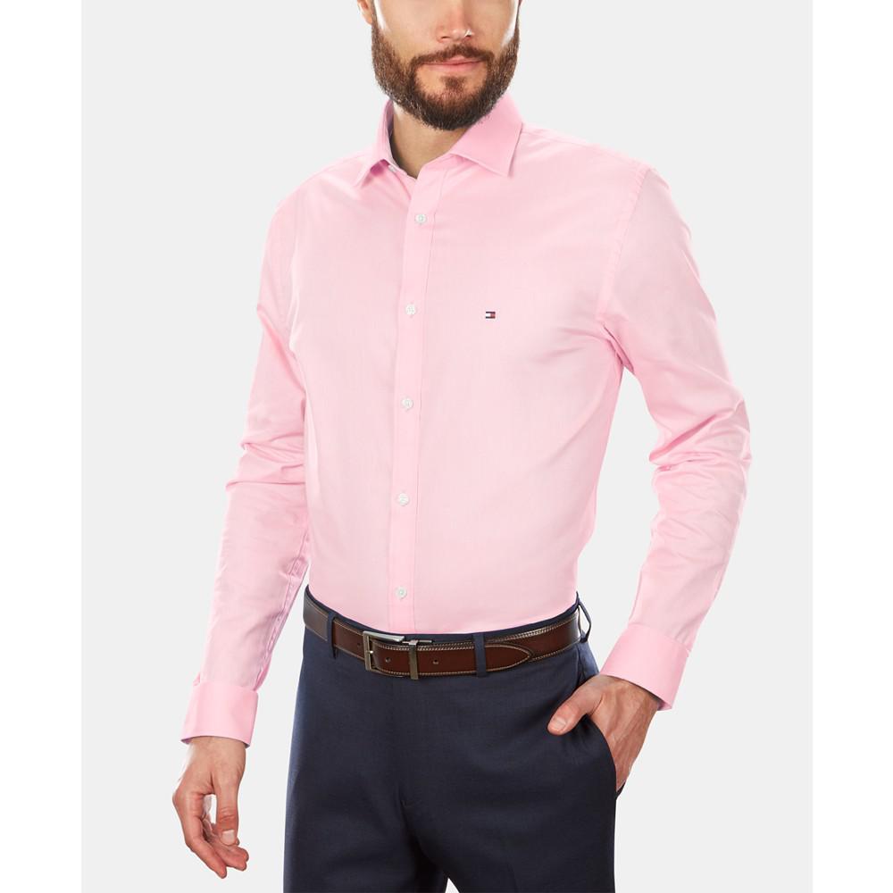 商品Tommy Hilfiger|Men's Slim-Fit Stretch Solid Dress Shirt, Online Exclusive Created for Macy's,价格¥184,第1张图片