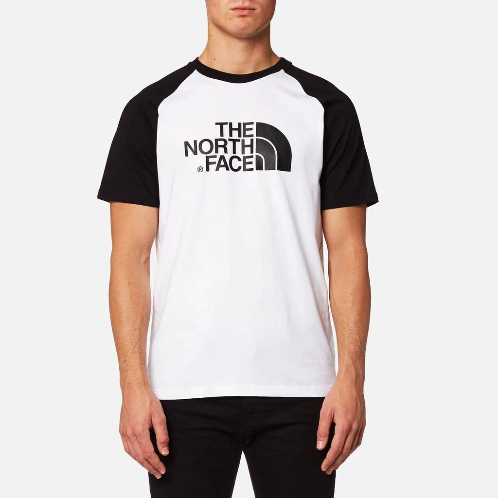 商品The North Face|The North Face Men's Raglan Easy Short Sleeve T-Shirt - TNF White/TNF Black,价格¥198,第1张图片