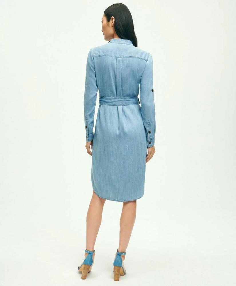 商品Brooks Brothers|Lyocell Blend Chambray Shirt Dress,价格¥989,第3张图片详细描述