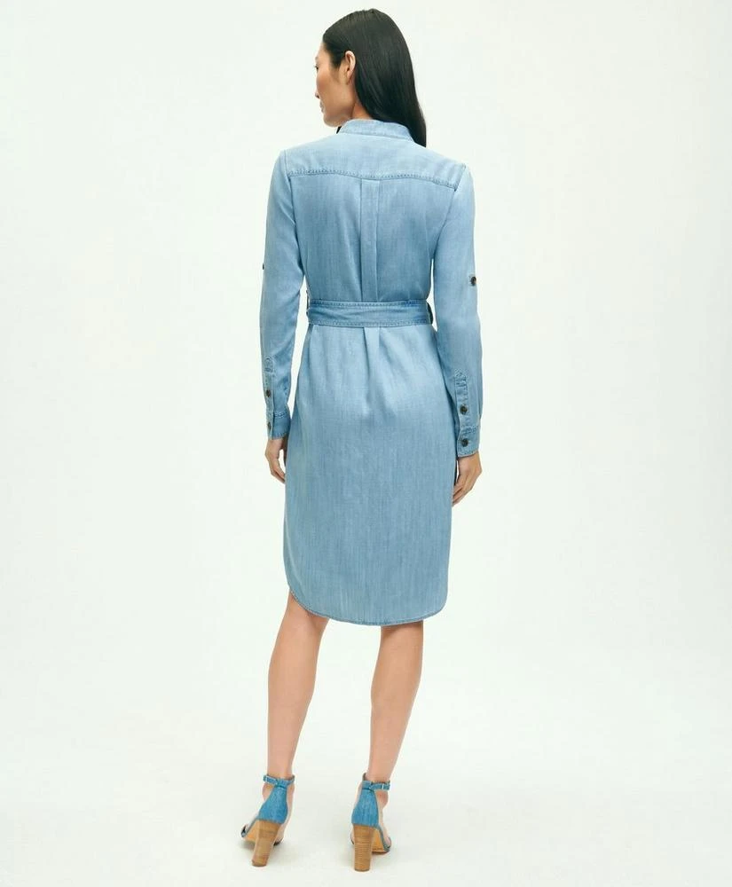 商品Brooks Brothers|Lyocell Blend Chambray Shirt Dress,价格¥1020,第3张图片详细描述