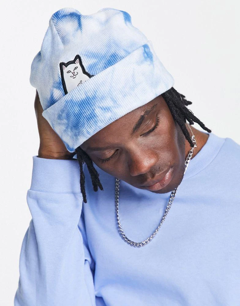商品Rip N Dip|RIPNDIP lord nermal beanie in navy tie dye,价格¥118,第4张图片详细描述
