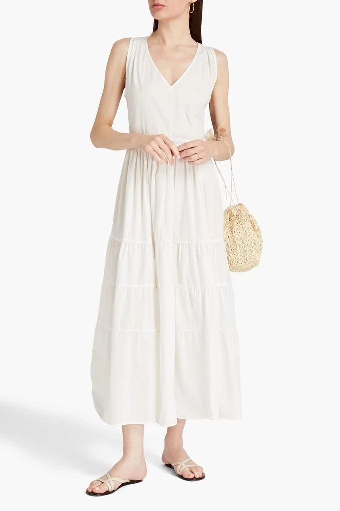 商品Seafolly|Gathered cotton-poplin midi dress,价格¥341,第2张图片详细描述