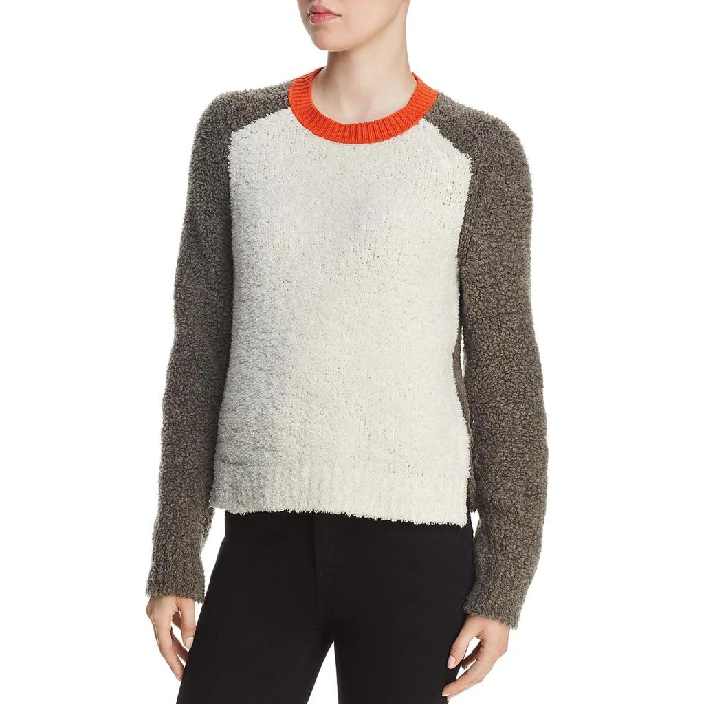 商品[国内直发] Rag & Bone|【肩膀上破洞】Rag & Bone Womens Davis Colorblock Crop Sweatshirt,价格¥420,第1张图片