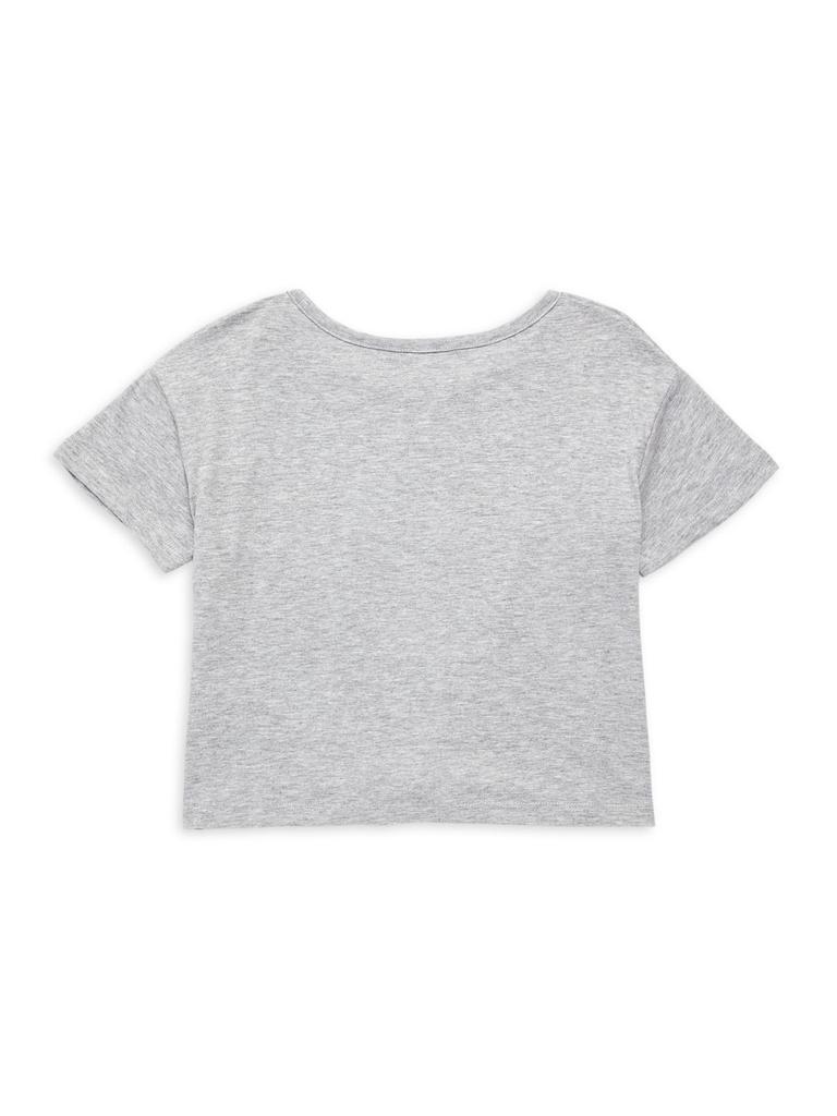 商品Calvin Klein|Girl’s Heathered Logo Tie Tee,价格¥112,第4张图片详细描述