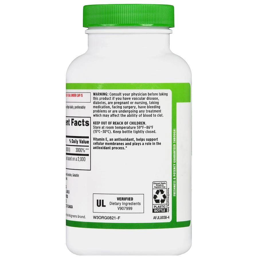 商品Walgreens|Vitamin E 450 mg Softgels,价格¥184,第4张图片详细描述