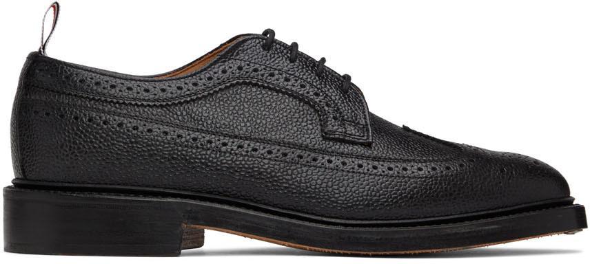 商品Thom Browne|黑色长翼布洛克鞋,价格¥9119,第1张图片