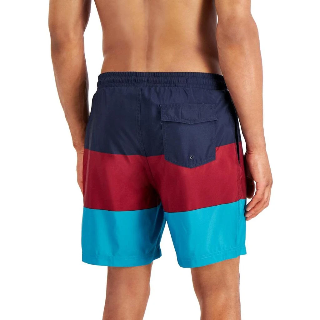 商品Club Room|Club Room Mens Striped Colorblocked Swim Trunks,价格¥62,第3张图片详细描述