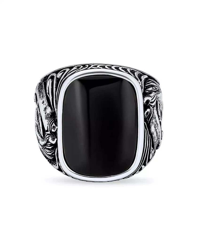 商品Bling Jewelry|Natural Black Onyx Equestrian Stallion Horse Ring Sterling Silver,价格¥571,第3张图片详细描述