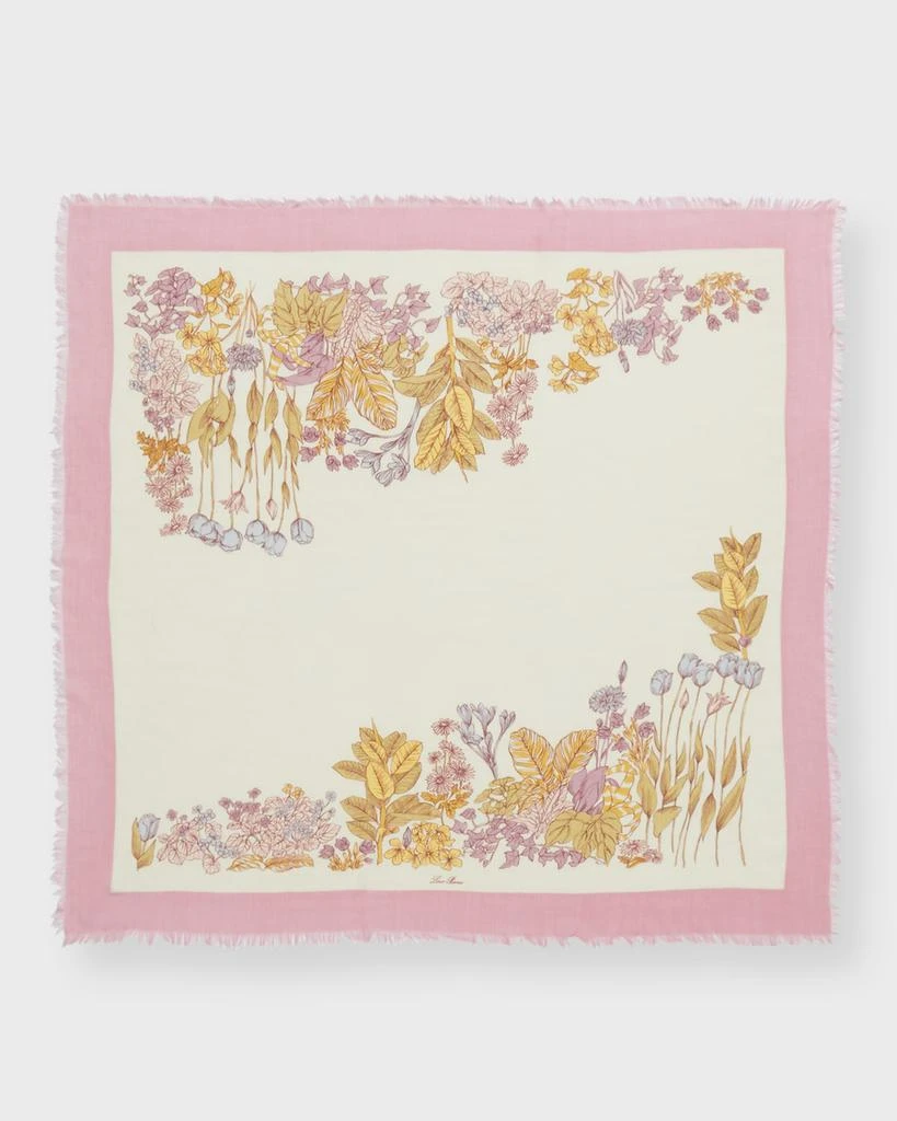 商品Loro Piana|Floral Wool Scarf,价格¥6894,第2张图片详细描述