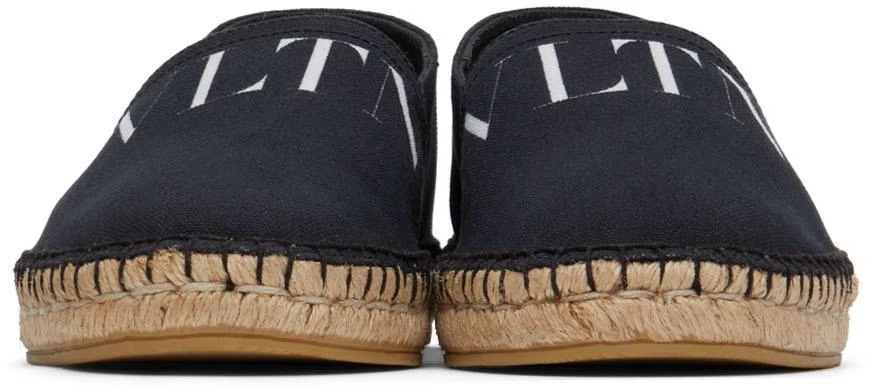 商品Valentino|Black Canvas VLTN Espadrilles,价格¥3022,第2张图片详细描述