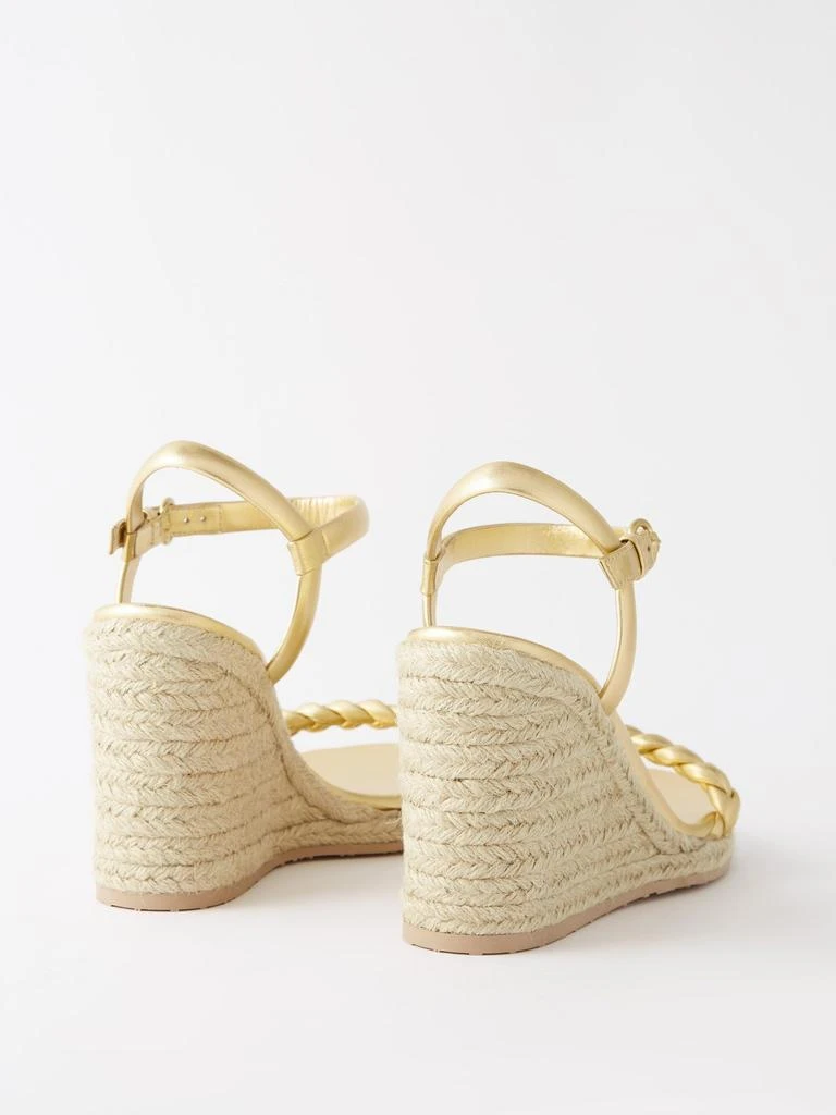 商品Gianvito Rossi|Cruz 85 braided-strap leather espadrille wedges,价格¥4957,第4张图片详细描述