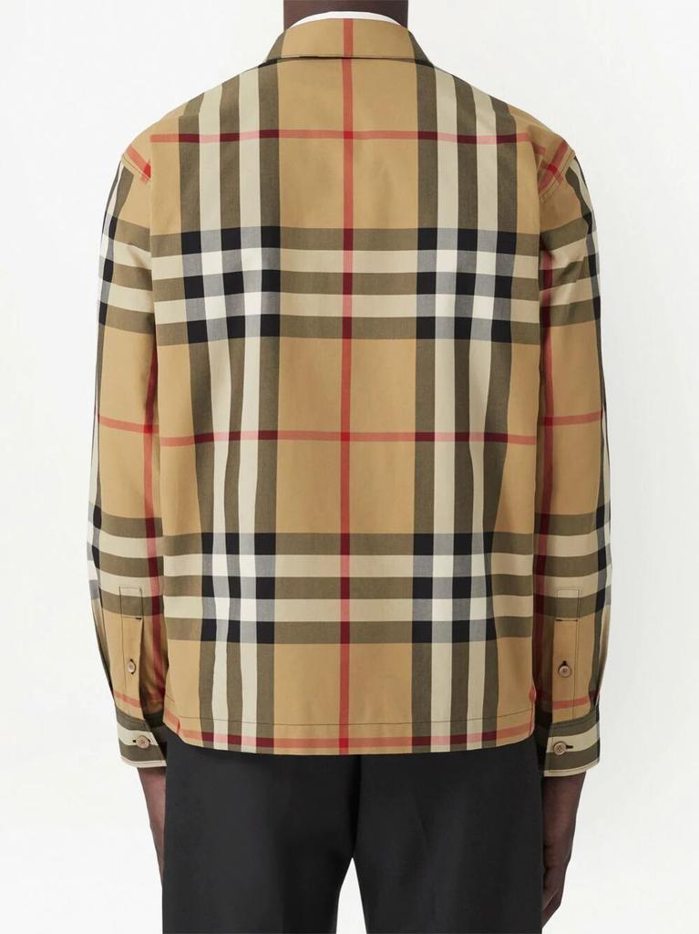 商品Burberry|Exaggerated check shirt-jacket,价格¥4645,第6张图片详细描述