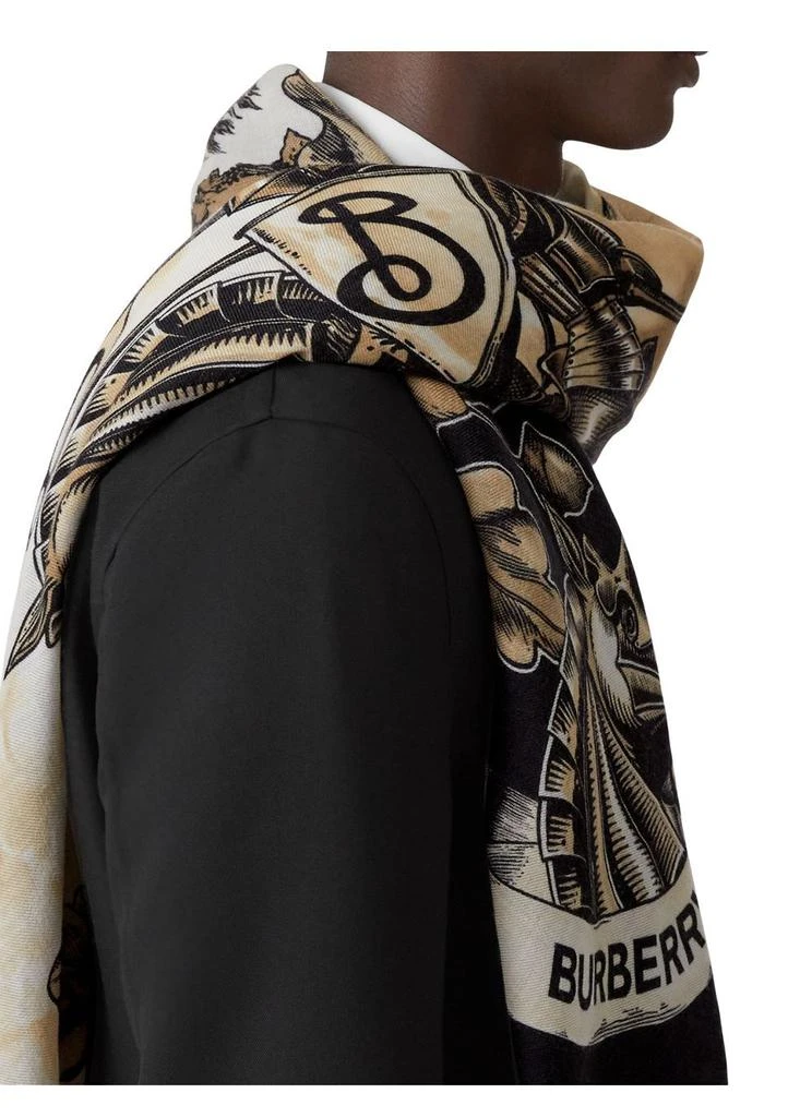 商品Burberry|Ekd print cashmere large square scarf,价格¥6665,第4张图片详细描述