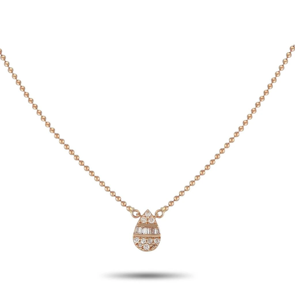 商品LB Exclusive|14K Rose Gold 0.11ct Diamond Necklace NK02102R,价格¥3507,第1张图片
