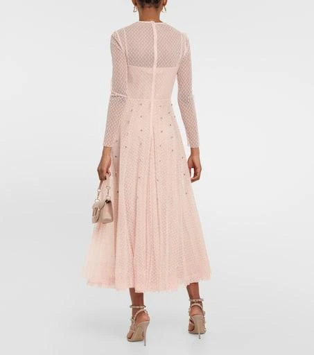 商品RED Valentino|缀饰法式圆点刺绣薄纱中长连衣裙,价格¥10147,第3张图片详细描述