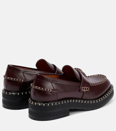 商品Chloé|Noua锁缝皮革乐福鞋,价格¥4322,第3张图片详细描述