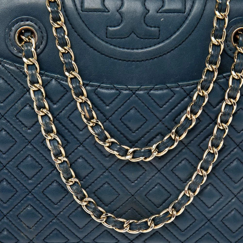 商品[二手商品] Tory Burch|Tory Burch Blue Leather Medium Fleming Shoulder Bag,价格¥1223,第5张图片详细描述