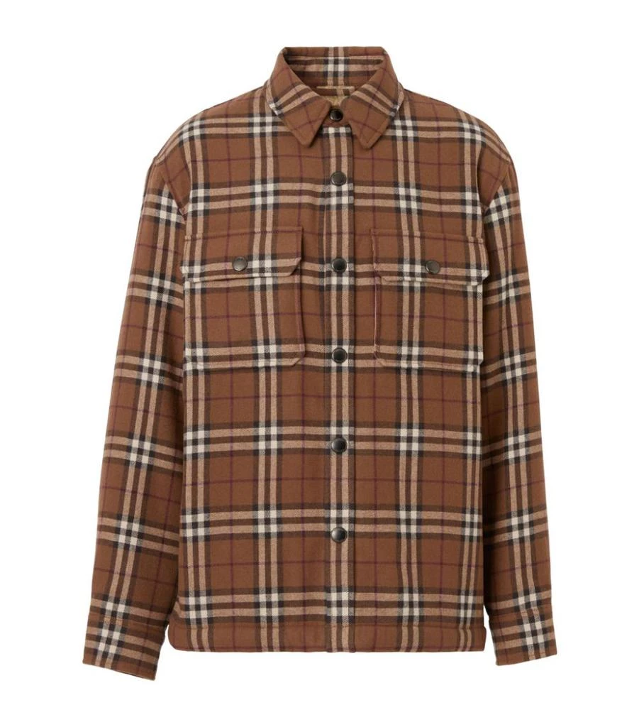 商品Burberry|Vintage Check Wool Cotton Overshirt,价格¥8746,第1张图片