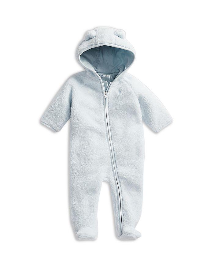 Boys' Bear Ear Teddy Fleece Bunting - Baby商品第1张图片规格展示