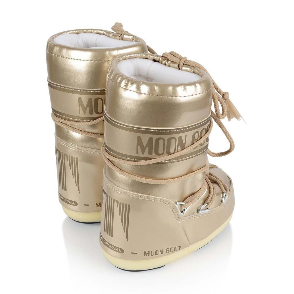 Moon Boot Gold, White, Silver  Girls Pearl Vinyl Snow Boots商品第5张图片规格展示