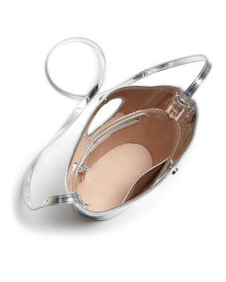 商品Elizabeth and James|Market Shopper Petit Patent 真皮斜挎手提包,价格¥758,第3张图片详细描述