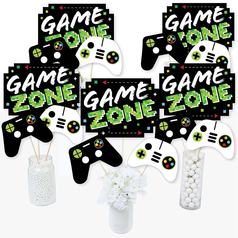 商品Big Dot of Happiness|Game Zone - Video Game or Birthday Centerpiece Sticks - Table Toppers -Set of 15,价格¥127,第1张图片