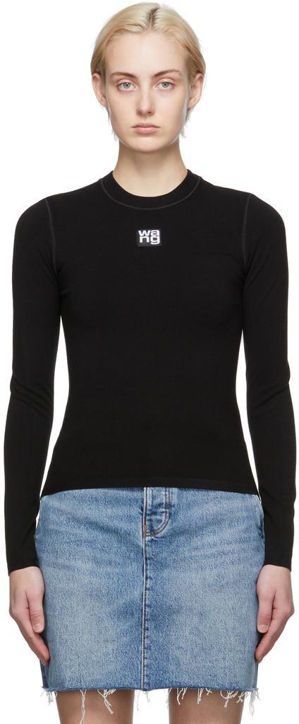 商品Alexander Wang|Black Logo Patch Bodycon T-Shirt,价格¥1945,第1张图片