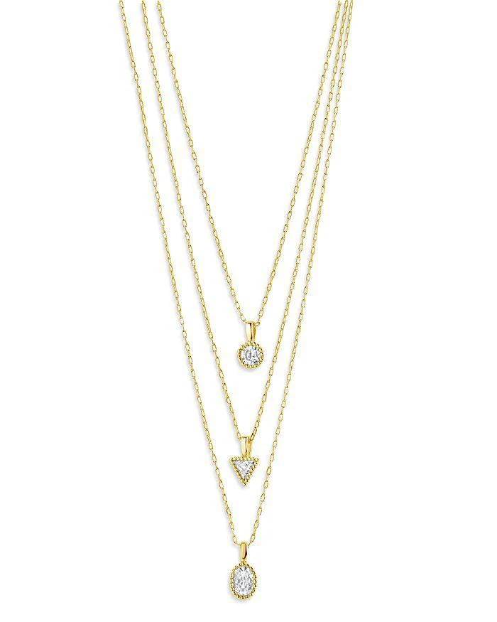 商品Sterling Forever|Julie Layered Pendant Necklace, 18-20",价格¥525,第1张图片详细描述