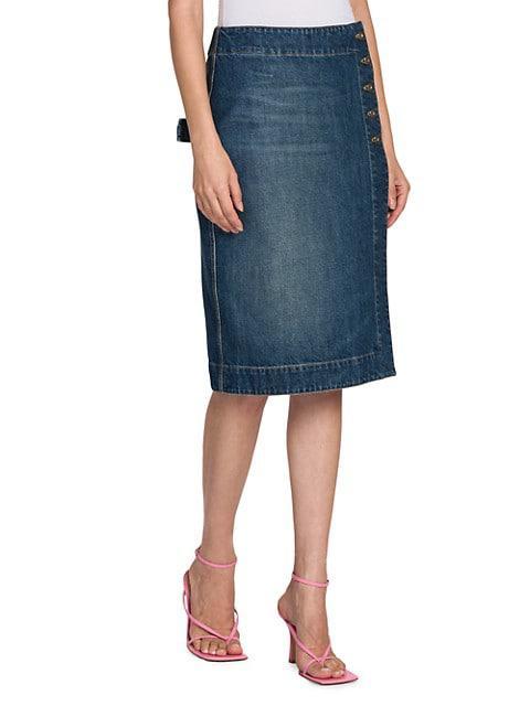 商品Bottega Veneta|Denim Wrap Cargo Skirt,价格¥6089,第6张图片详细描述