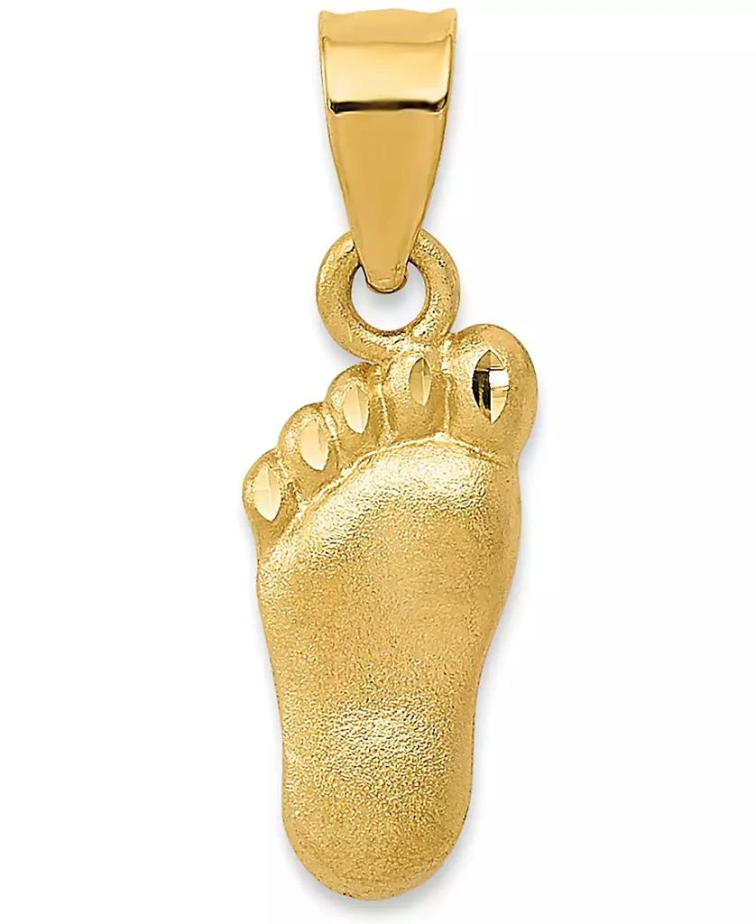 商品Macy's|Baby Foot Charm Pendant in 14k Yellow Gold,价格¥1929,第1张图片