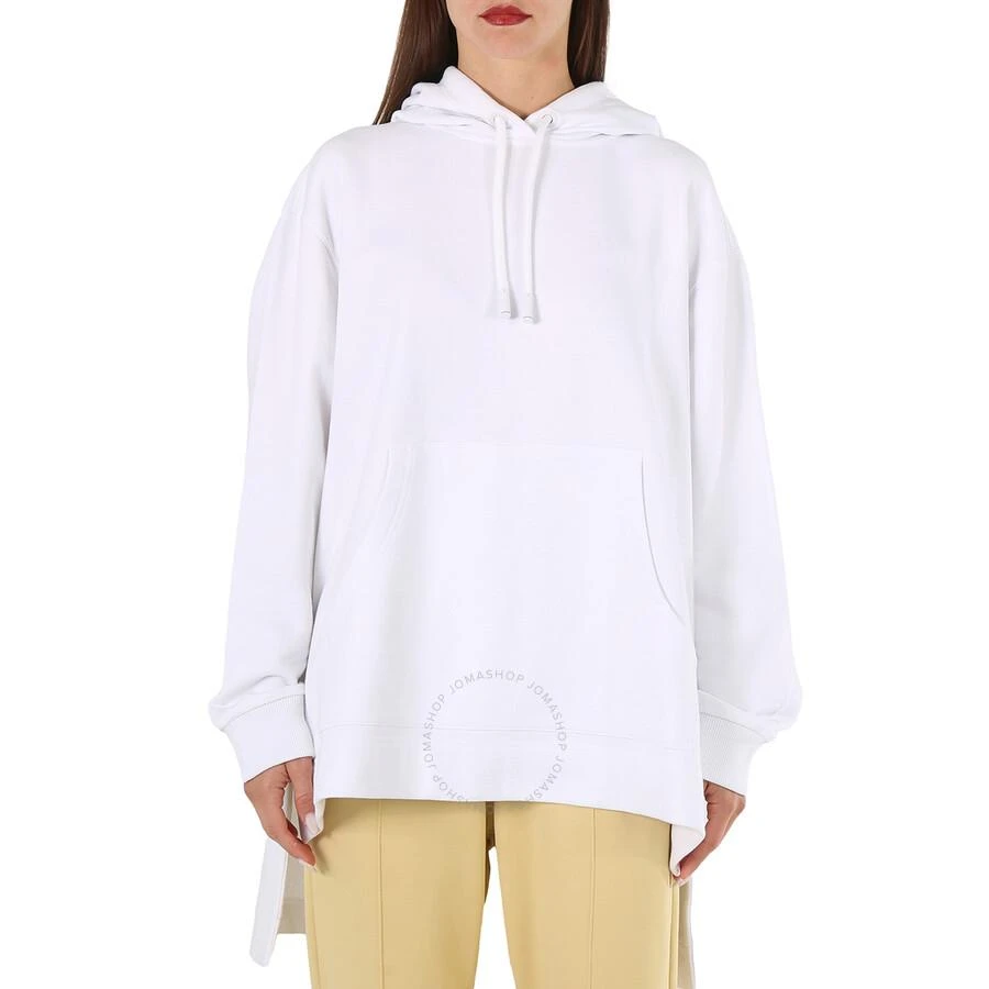 商品Burberry|Ladies White Aurore Stepped Hem Oversized Hoodie,价格¥2547,第1张图片