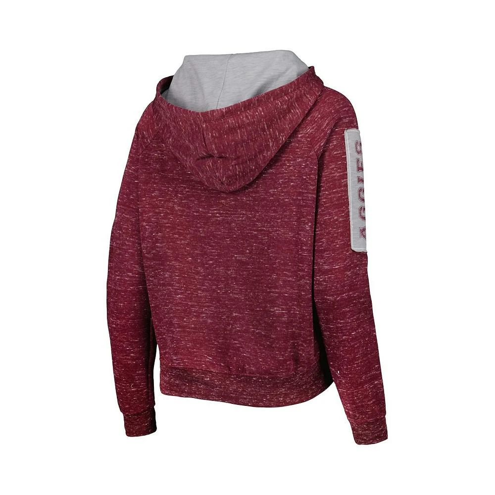 商品Colosseum|Women's Maroon Texas A&M Aggies The Devil Speckle Lace-Placket Raglan Pullover Hoodie,价格¥308,第3张图片详细描述