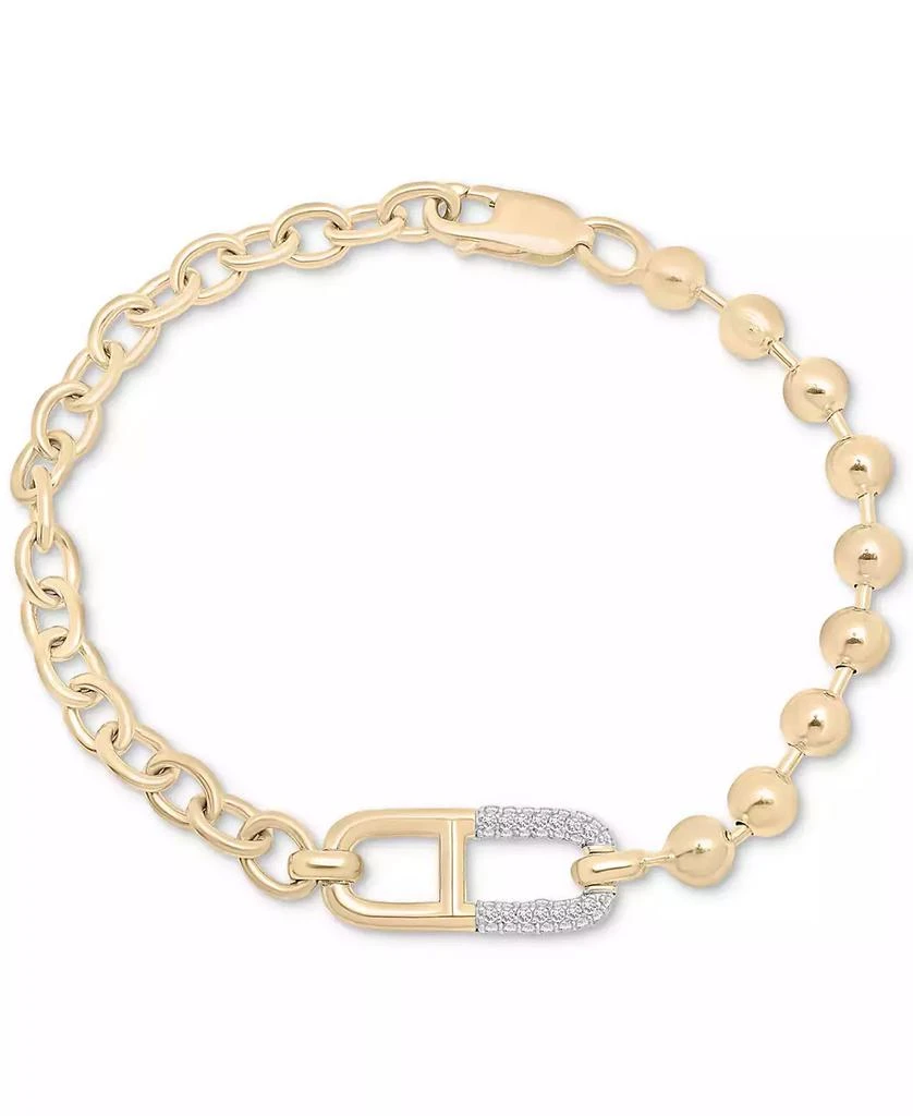 商品Audrey by Aurate|Diamond Horizontal Link Two-Chain Bracelet (1/5 ct. t.w.) in Gold Vermeil, Created for Macy's,价格¥2394,第1张图片