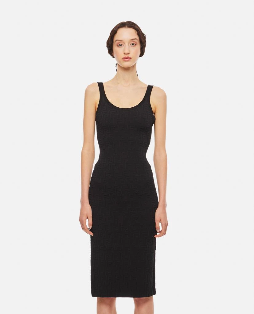 商品Fendi|FF EMBOSSED KNITTED VISCOSE MIDI DRESS,价格¥12301,第1张图片