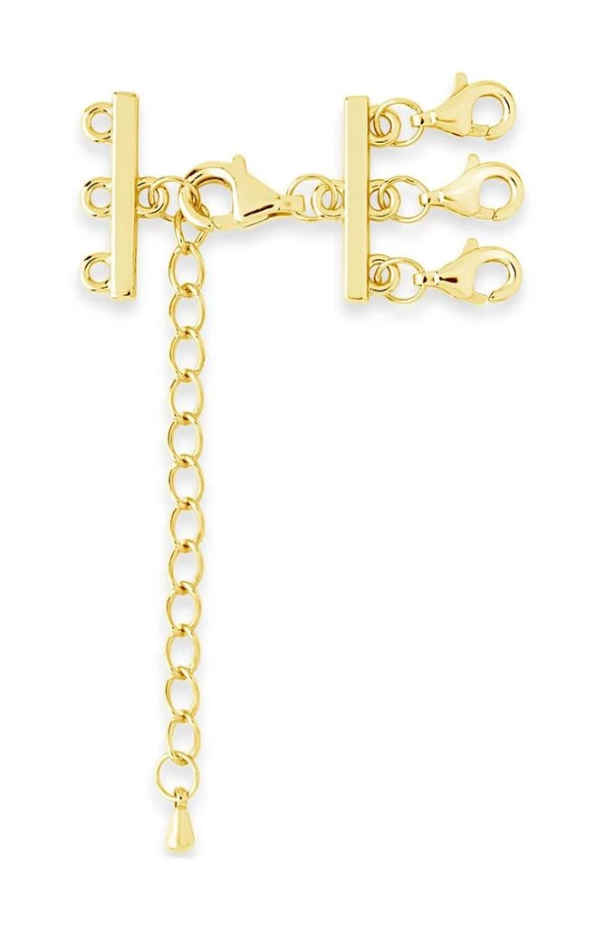 商品Sterling Forever|14K Gold Plated Sterling Silver Triple Layer Necklace Spacer,价格¥330,第1张图片