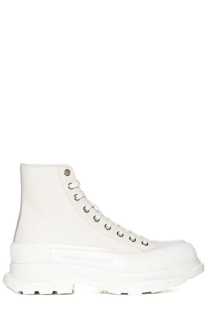 商品Alexander McQueen|Alexander McQueen Lace-Up Chunky Boots,价格¥3826,第1张图片