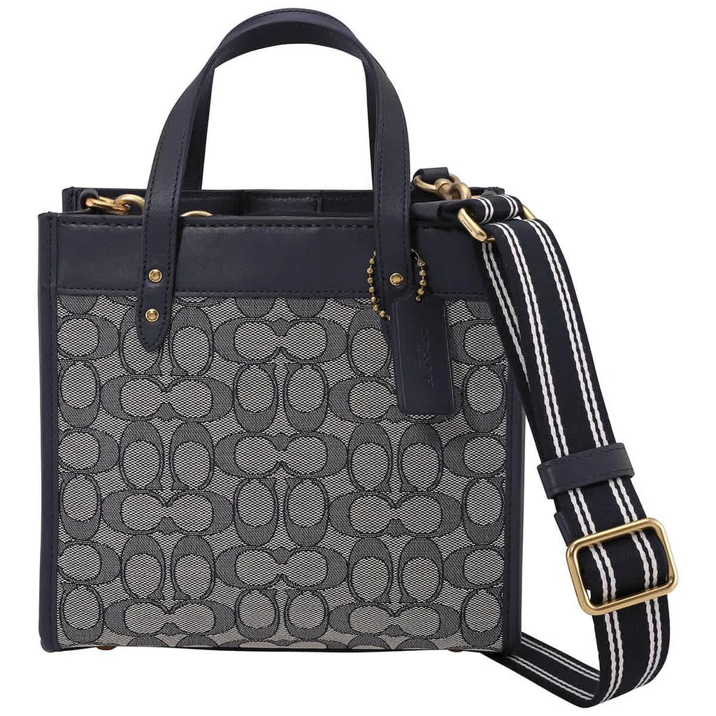 商品Coach|Coach Signature Jacquard Field Tote 22 - Navy Midnight,价格¥2183,第1张图片