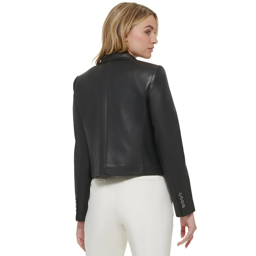 商品Tommy Hilfiger|Women's Cropped Faux-Leather Jacket,价格¥377,第2张图片详细描述